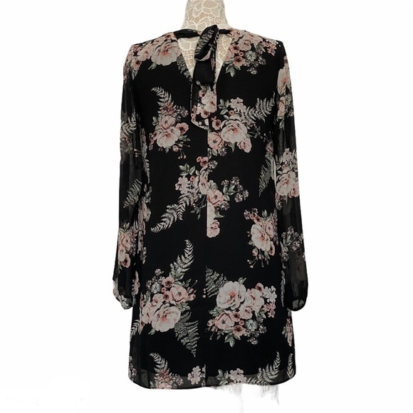 BCBGeneration Long Sleeve Tie Back Mini Dress - Picture 5 of 16